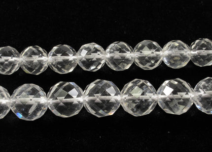 6mm 8mm 10mm AAA Round Faceted Clear Quartz Gemstone Beads Genuine Clear Rock Crystal Quartz Beads #494