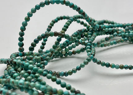2.5 mm 100% All Natural Smooth Round Turquoise Gemstones Multi Color Brown Blue Green Color Turquoise Beads #4107