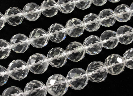 6mm 8mm 10mm AAA Round Faceted Clear Quartz Gemstone Beads Genuine Clear Rock Crystal Quartz Beads #494