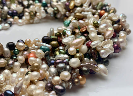 6-10 mm Multi Color Freshwater Pearl Top Drilled Keishi And Nugget Pearl Beads Multi Color And Shape Pearls Mixed Color Pearls. #1510