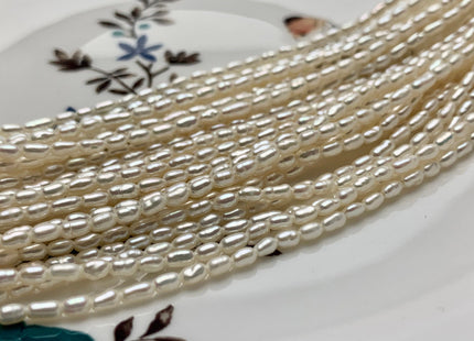 2.5x3-4 mm AAA Natural White Rice Tiny Seed Freshwater Pearl High Luster Seed Freshwater Pearls Genuine Natural Rice Freshwater Pearls #1266