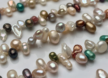 6-10 mm Multi Color Freshwater Pearl Top Drilled Keishi And Nugget Pearl Beads Multi Color And Shape Pearls Mixed Color Pearls. #1510