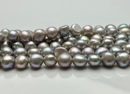 9-10 mm AAA High Luster Gray Color Potato Nugget Freshwater Pearl Beads Genuine Gray Color Cultured Freshwater Pearl Nuggets #1225