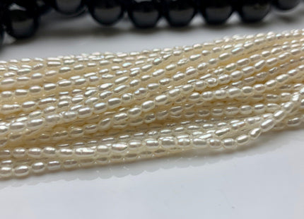 2.5x3-4 mm AAA Natural White Rice Tiny Seed Freshwater Pearl High Luster Seed Freshwater Pearls Genuine Natural Rice Freshwater Pearls #1266