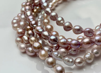 7x8.5 mm AAAA Natural Pink/Mauve/Gray High Luster Baby Edison Baroque Freshwater Pearls Beads Genuine Quality Tear Drop Edison Pearl #P1667