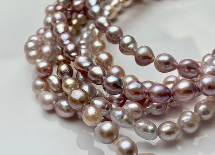 7x8.5 mm AAAA Natural Pink/Mauve/Gray High Luster Baby Edison Baroque Freshwater Pearls Beads Genuine Quality Tear Drop Edison Pearl #P1667