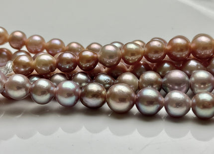 8.5-10mm AAA Half Strand Large Hole Rare Multi Mauve Pink Edison Baroque Pearl Beads Hole Size 2.2 Edison Pearl 21 Pieces #P1972