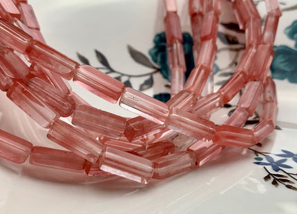 4-5x13 mm Cuboid Tube Shape Watermelon Color Agate Gemstone Beads Pink Agate Loose Beads 15.5 Inches Strand #2968