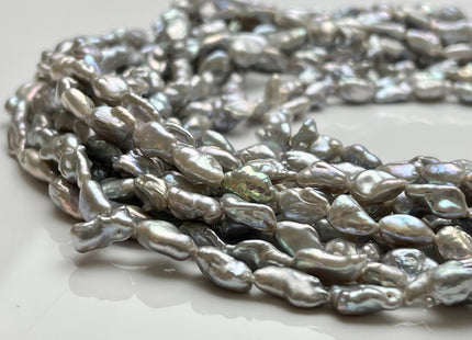 5-6x8-15 mm AAA Gray Color Keshi Nugget Freshwater Pearl Beads Very Rare Genuine Freshwater High Luster Tiny Keshi Rice Nugget Pearls #P1888