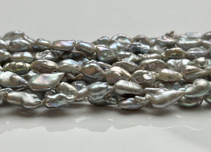 5-6x8-15 mm AAA Gray Color Keshi Nugget Freshwater Pearl Beads Very Rare Genuine Freshwater High Luster Tiny Keshi Rice Nugget Pearls #P1888