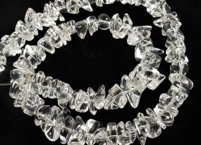 7-12 mm AAA Top Quality Clear Quartz Chip Beads Natural Clear Rock Crystal Chips Gemstone Beads Genuine Crystal Quartz Chips #490