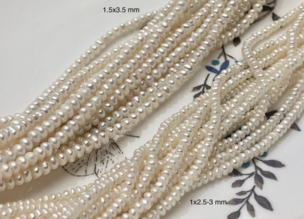 1x2.5-3 mm AA Natural White Potato Button Seed Freshwater Pearl Beads Natural White Pearls Natural Genuine Freshwater Small Tiny Pearl #79