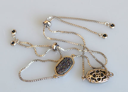 New Style Gemstone Bracelet Druzy Drusy Agate Bracelet Reversible Bracelet Adjustable Chain #2114