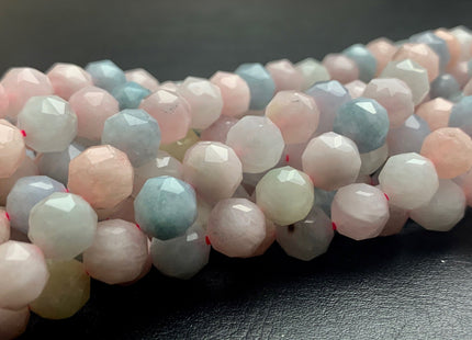 8 mm AAA Natural Faceted Star Cut Morganite Gemstone Bead Genuine Faceted Morganite Aquamarine Gemstone Loose Bead 8 Inches Strand #3085