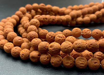 6mm 8mm 10mm Lava Round Beads Brown Color Organic Volcanic Rock Stone Beads 15.5 Inches Strand #2892