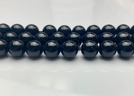 4mm 6mm 8mm 10mm AAA Smooth Round Black Tourmaline Gemstone Beads High Quality Black Tourmaline Loose Beads. #2290
