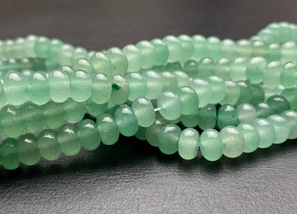 5x8 mm Natural Color Smooth Rondelle Shape Green Aventurine Gemstone Beads Genuine Green Aventurine Loose Beads 15 Inches Strand #2787