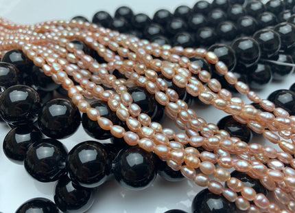WHOLESALE 3x4-6 mm Natural Pink Rice / Oval Freshwater Pearl High Luster Freshwater Pearls Beads Small Pink Seed Pearl Beads #1407