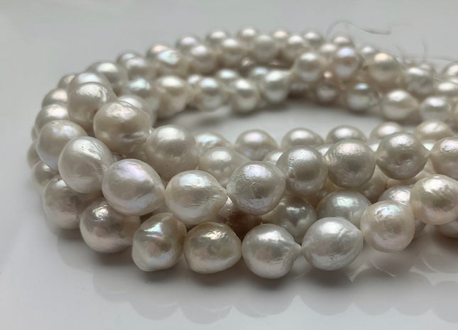 9-10x10-11 mm Natural White AAA Baroque Freshwater Pearl Cultured Baroque Pearls Natural Quality Edison Baroque Freshwater Pearls #P1157