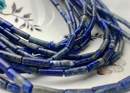 4x13-14 mm Tube Shape Natural Jasper Gemstone Beads Genuine Blue And Gray Jasper Gemstones Loose Beads 15.5 Inches Strand #3142