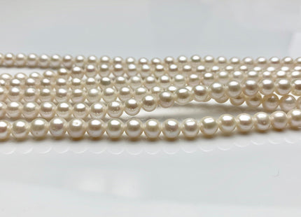 WHOLESALE 5.5-6 mm AAA Natural White Off Round Freshwater Pearls Genuine High Luster Smooth And Round White Freshwater Pearl Beads #205