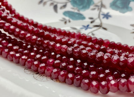 BEST DEAL 4x6 mm Faceted Rondelle Dark Mahogany Color Agate Gemstone Beads Genuine Agate Gemstone Loose Beads 14 Inches Strand #2769