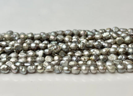 4-5 mm Gray Color Potato Nugget Freshwater Pearl Beads Genuine Freshwater Pearls Tiny Gray Nugget Cultured Seed Pearl Beads #P2312