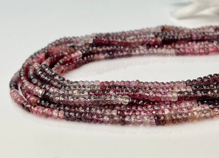 3-3.5 mm Natural Shaded Multi Color Spinel Gemstone Beads Faceted Rondelle Shape Genuine Pink Purple Gemstone Bead 13 Inches Strand #4165
