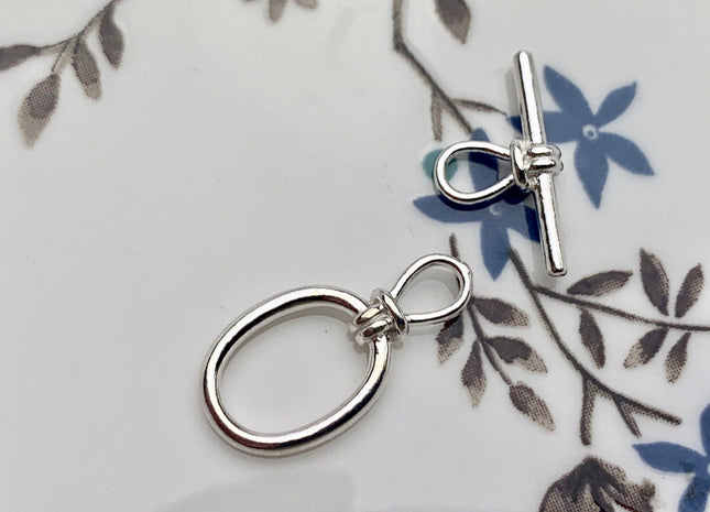 10x20 mm 925 Sterling Silver Toggle Oval Clasp Genuine 925 Sterling Silver Toggle Findings With Oval Shape Design DIY Jewelry #10115