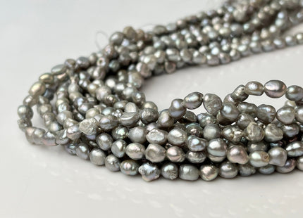 4-5 mm Gray Color Potato Nugget Freshwater Pearl Beads Genuine Freshwater Pearls Tiny Gray Nugget Cultured Seed Pearl Beads #P2312