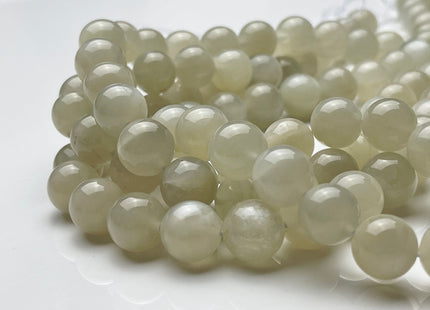 12 mm AAA Smooth Round White Color Natural Moonstone Gemstone Beads Genuine Natural White Moonstone High Polished Gemstone Beads #4033