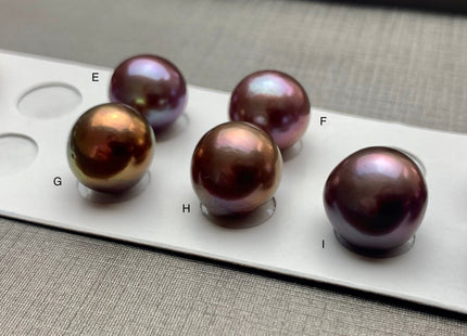 ONE Piece AAAA 11-13mm Ultra Dark Natural Mauve Purple Color Top Quality High Luster Half Drilled Baroque Edison Freshwater Pearls #P1100
