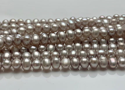 4-4.5 mm AA Silver Gray Color Potato Freshwater Pearl Beads High Luster Genuine Gray Color Tiny Potato Freshwater Pearls #P2077