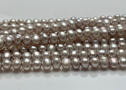 4-4.5 mm AA Silver Gray Color Potato Freshwater Pearl Beads High Luster Genuine Gray Color Tiny Potato Freshwater Pearls #P2077