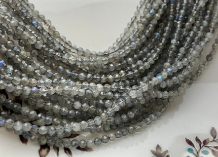 BEST DEAL 4 mm AAA Faceted Round Labradorite Gemstone Beads Genuine Natural Micro Faceted Labradorite Loose Beads 16 Inches Strand #2652