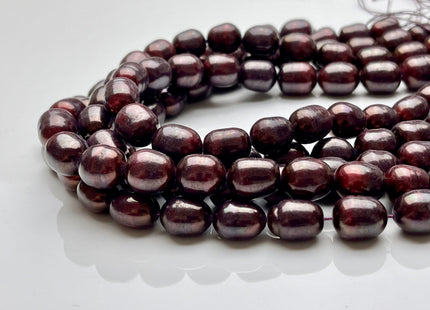10x12 mm Dark Burgundy Color Freshwater Rice/Oval Pearls, Genuine Burgundy Rice/Oval Freshwater Pearls #1308