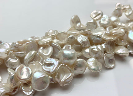 8-12 mm AAA Natural White Keshi Freshwater Pearls Top Drilled Keshi Pearl Beads High Luster Top Quality Cornflake Keshi Pearls #1492