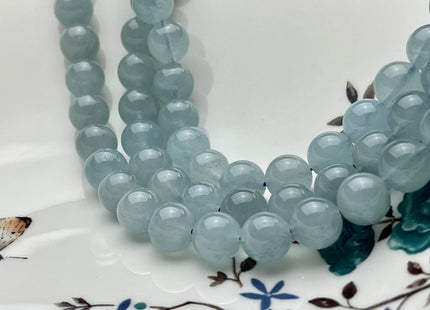 8mm 10mm AAA Smooth Round Natural Color Aquamarine Gemstone Beads Top Quality Natural Color Aquamarine Gemstone #2258