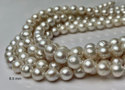 7mm 8.5mm AAA Natural White High Luster Baby Edison Baroque Freshwater Pearls Beads Genuine Freshwater Edison Pearls #1376