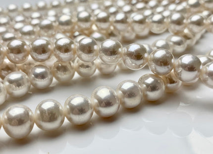 9 mm AAA Extra Shiny Natural White Round Freshwater Pearl Beads Genuine Natural White High Luster Freshwater Pearls #1789