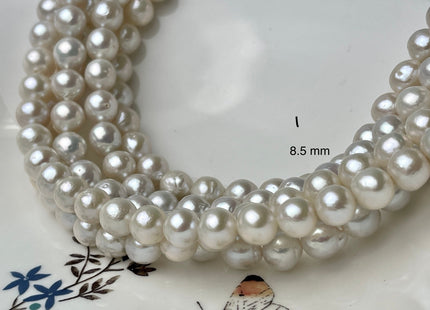 7mm 8.5mm AAA Natural White High Luster Baby Edison Baroque Freshwater Pearls Beads Genuine Freshwater Edison Pearls #1376
