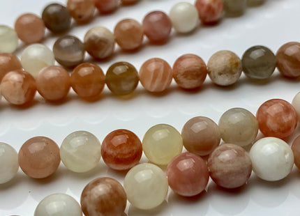 6mm 8mm 10mm AAA Natural Multi Color MoonStone Natural Multi Pink And Gray Color High Quality Smooth Round Gemstone Beads #2279