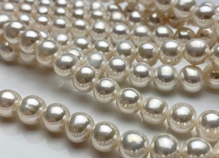 9 mm AAA Extra Shiny Natural White Round Freshwater Pearl Beads Genuine Natural White High Luster Freshwater Pearls #1789