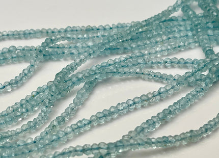 3-4 mm Natural Blue Topaz Gemstone Beads Faceted Rondelle Shape Genuine Blue Topaz Gemstone Beads 14 Inches Strand #4147
