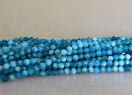 WHOLESALE Natural Gemstone Good Quality Apatite Natural Color Faceted Round Shape 2.5mm OR 4mm #2056