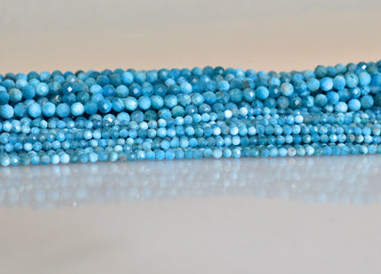 WHOLESALE Natural Gemstone Good Quality Apatite Natural Color Faceted Round Shape 2.5mm OR 4mm #2056