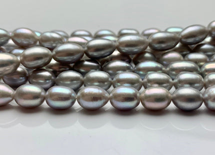 6x8-9 mm AAA Gray Color Freshwater Pearls Rice/Oval Shape Pearl Beads Genuine High Luster Smooth Freshwater Pearls #P2255