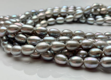 6x8-9 mm AAA Gray Color Freshwater Pearls Rice/Oval Shape Pearl Beads Genuine High Luster Smooth Freshwater Pearls #P2255