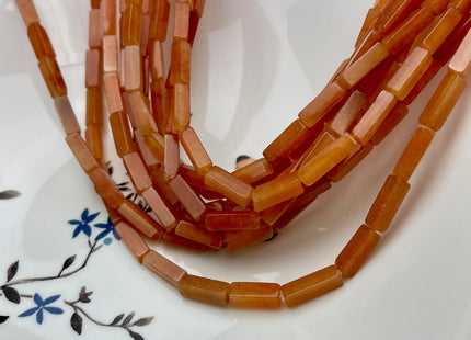 4-5x13 mm Cuboid Tube Shape Red Orange Aventurine Gemstone Beads Aventurine Gemstones Loose Beads 15.5 Inches Strand #3822