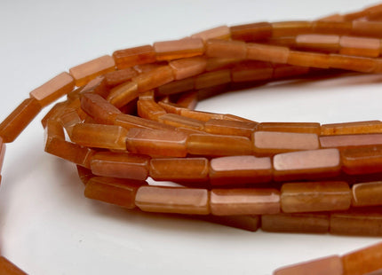 4-5x13 mm Cuboid Tube Shape Red Orange Aventurine Gemstone Beads Aventurine Gemstones Loose Beads 15.5 Inches Strand #3822